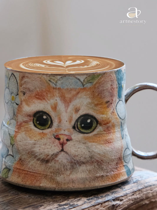 Golden Chinchilla Orange Cat Coffee Mug