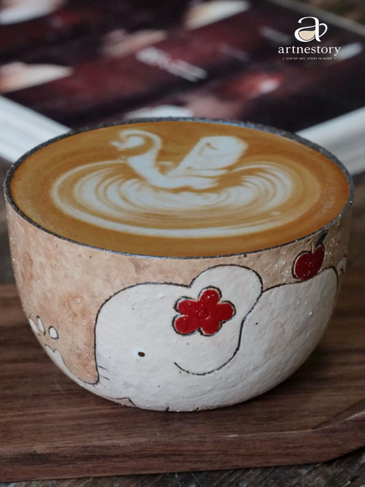 Hand-painted Elephant Egg Cup