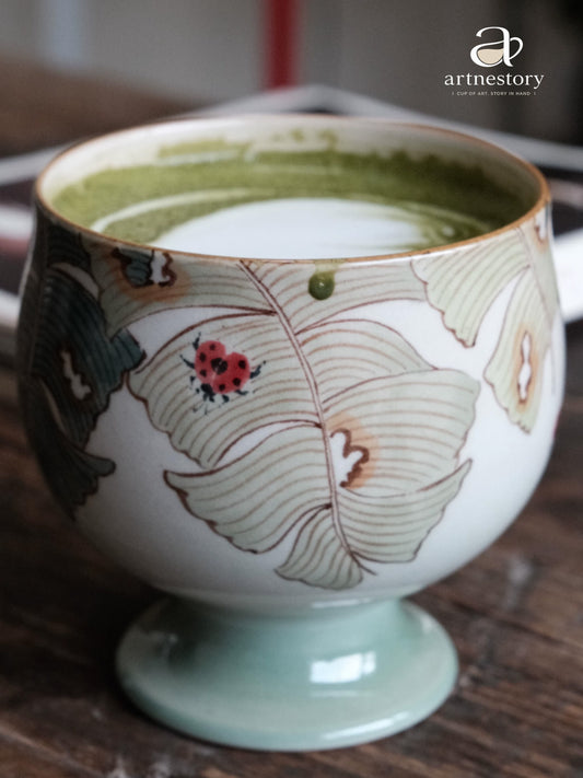 Banana Leaf Ladybug Stem Coffee Cup