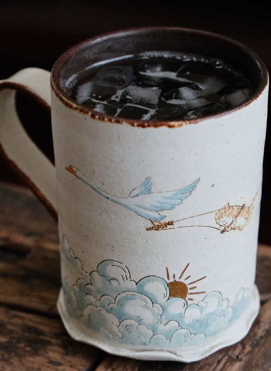 Goose & Cat Ceramic Coffee Mug