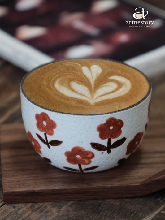 Floral Red Blossom Egg Cup