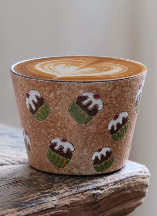 Full-Pattern Cupcake Grip Mug