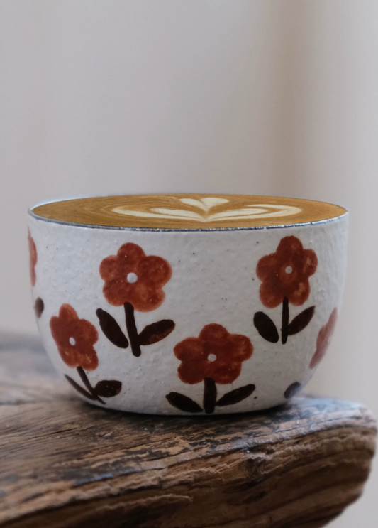 Floral Red Blossom Egg Cup